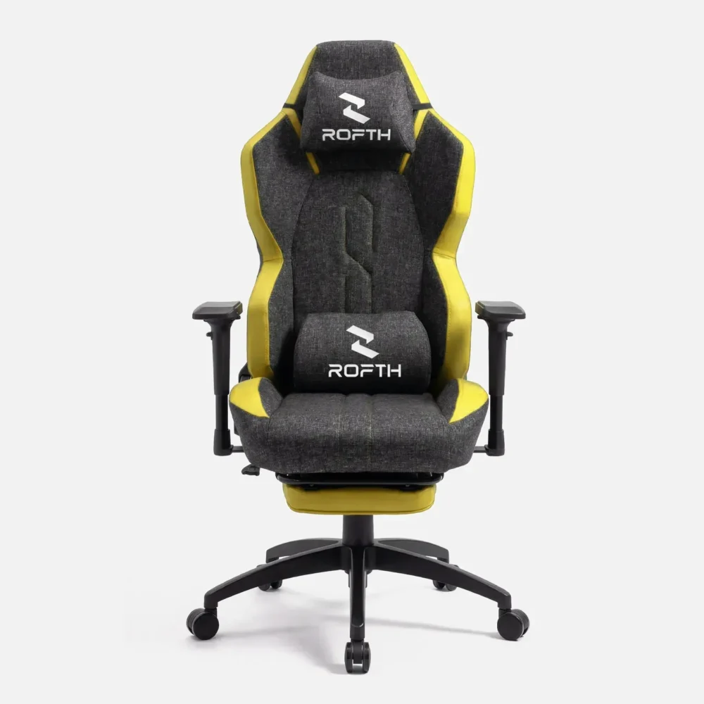 ROFTH QUADRA EDITION Golden Yellow Ayak Uzatmalı Premium Oyuncu Koltuğu